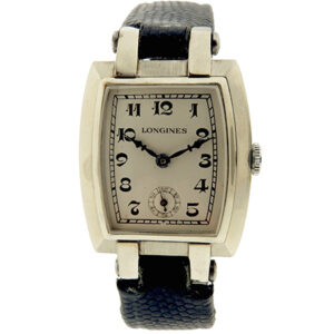 Longines 18k White Gold Art Deco French Case Wristwatch c. 1930s