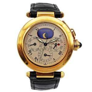 Cartier "Pasha" 18k Yellow Gold Moonphase Perpetual Calendar Wristwatch c. 1986, Ref 30003