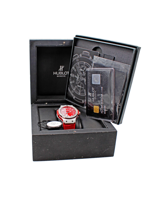 Hublot Ltd Edition "Big Bang" for FIFA World Cup Red Ceramic, Stainless Steel & Diamond Wrist Watch, c. 2010 w/ box, tag, & cert. Originally retailed for $9,700