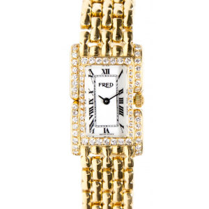 Fred (Ref 2301) 18k Yellow Gold & Diamond Quartz Ladies' Bracelet Watch, Complete c. 1996