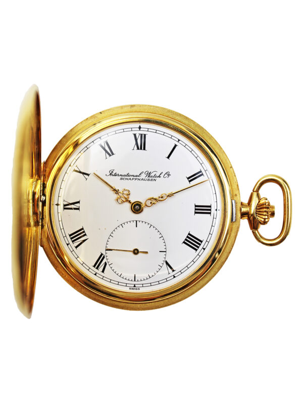 IWC 18k Yellow Gold Hunter Face Pocket Watch, c. 1980's