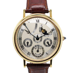 Breguet "Classique" (Ref 3310) 18k Yellow Gold Automatic Perpetual Calendar Wristwatch with Moonphase, Power Reserve, Box, Cert, Setting Pin, and Manual c. 1990s