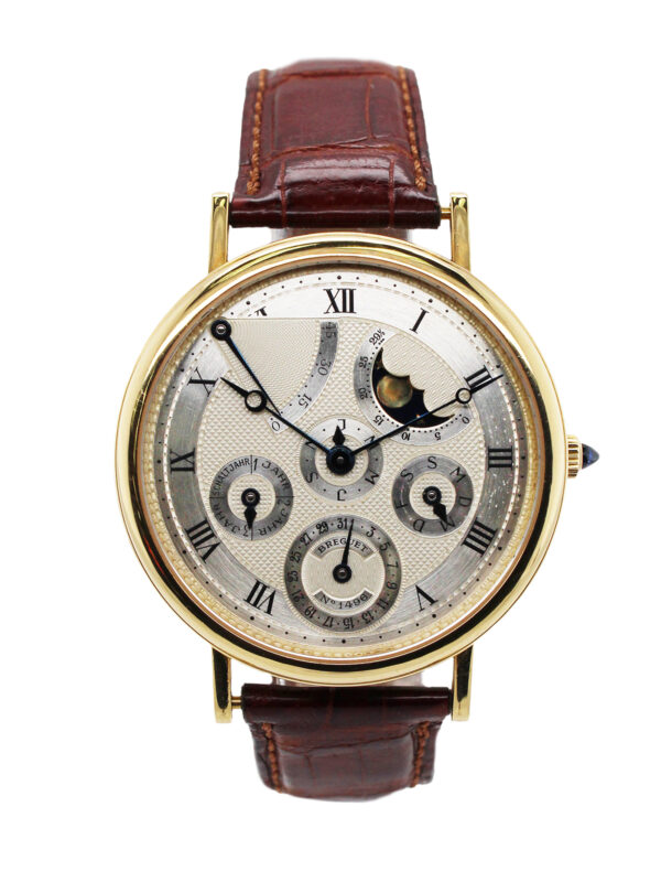 Breguet "Classique" (Ref 3310) 18k Yellow Gold Automatic Perpetual Calendar Wristwatch with Moonphase, Power Reserve, Box, Cert, Setting Pin, and Manual c. 1990s