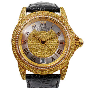 Roberge "M31 Automatique" 18k Yellow Gold & Vivid Yellow Diamond Wristwatch with Date