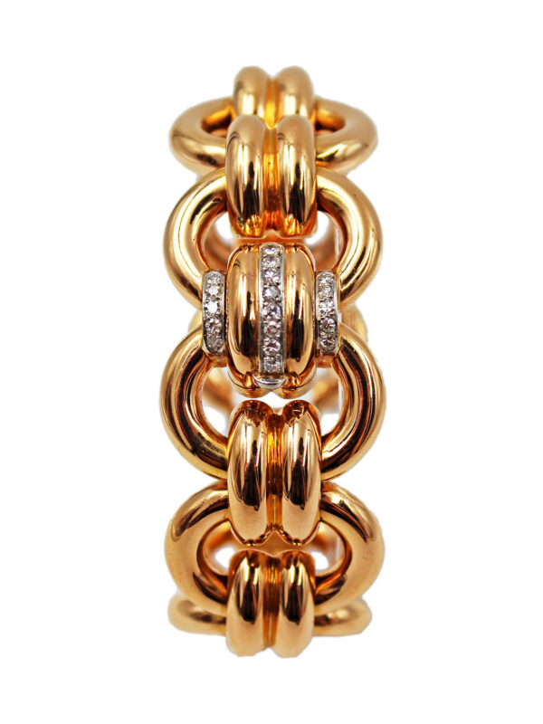 Jaeger LeCoultre 18k Pink Gold & Diamond Ladies' Retro Bracelet Watch