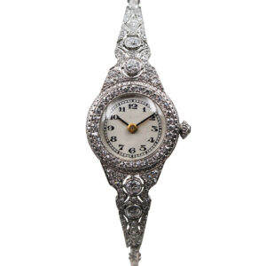 Jules Jurgensen Platinum & Diamond (~1.3ct) Ladies' Bracelet Watch c. 1920s