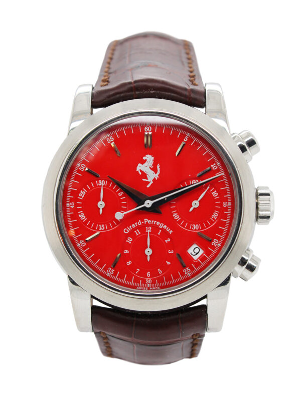 Girard-Perregaux Made Special for Ferrari Stainless Steel Chronograph Wristwatch, c. 2000s, Ref 8020