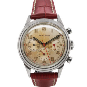Movado Stainless Steel Chronograph Wristwatch c. 1970