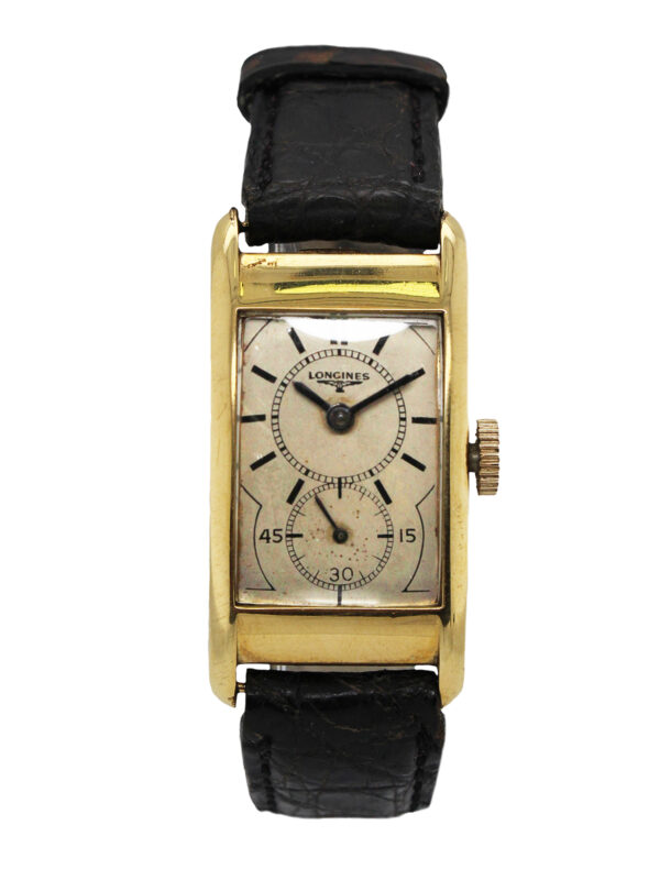 Longines 14k Yellow Gold Rectangular Doctors Watch c. 1940s