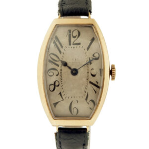 Omega 18k Rose Gold Tonneau Vintage Wristwatch c.1920s