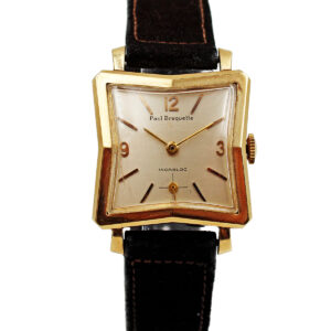 Paul Brequette 'Incabloc' Yellow Gold Vintage Wristwatch