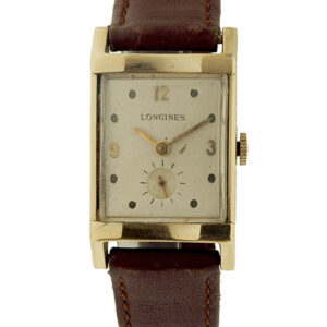 Longines Rectangular 14k Yellow Gold Fill Vintage Swiss Wristwatch