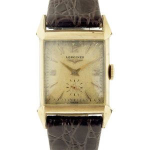 Longines Rectangular 10k Yellow Gold Fill Vintage Wristwatch