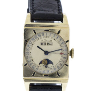LeCoultre 10k Gold-Filled Triple Calendar Moonphase Wristwatch c. 1954