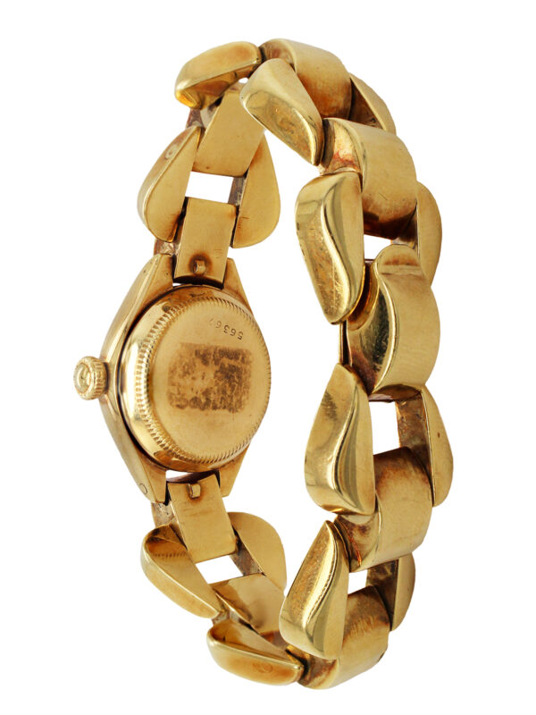 Rare Rolex Oyster Perpetual "Precision" 18k Yellow Gold Bubble Back Ladies' Bracelet Watch c. 1940s, Ref 4214