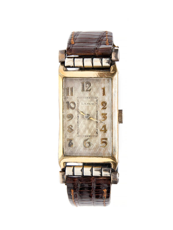 Lanco Art Deco Gold Plated Wrist Watch