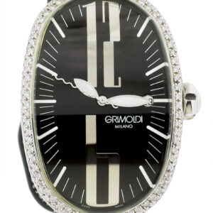 Grimoldi Men's Stainless Steel Auto-date Wristwatch w/ Diamond Bezel