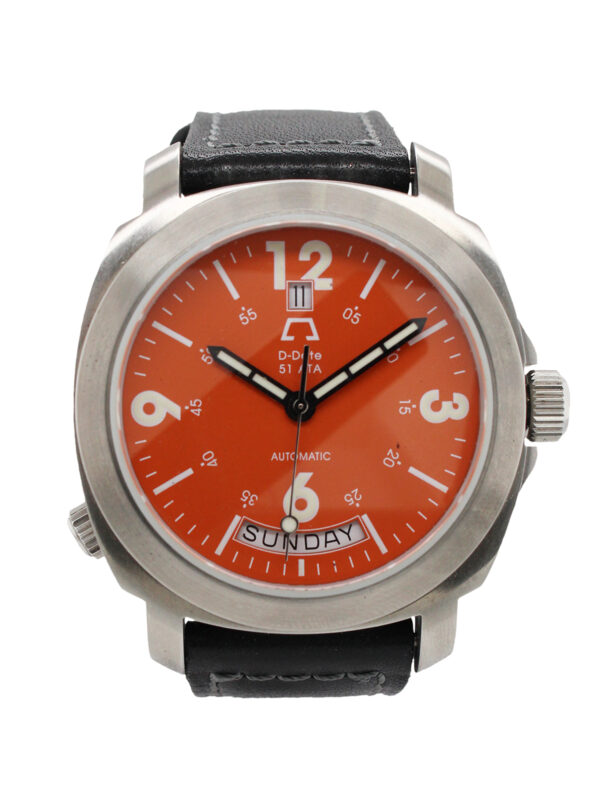 Anonimo Ref. 2006. Stainless Steel Auto Day Date with Orange Dial