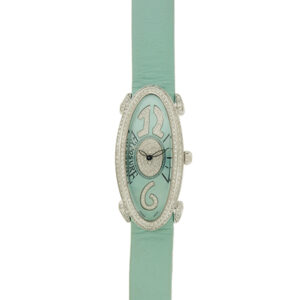 Exposure Pastel Blue "Lunita" Stainless Steel & Diamond Ladies Wristwatch, w/ box & certificate