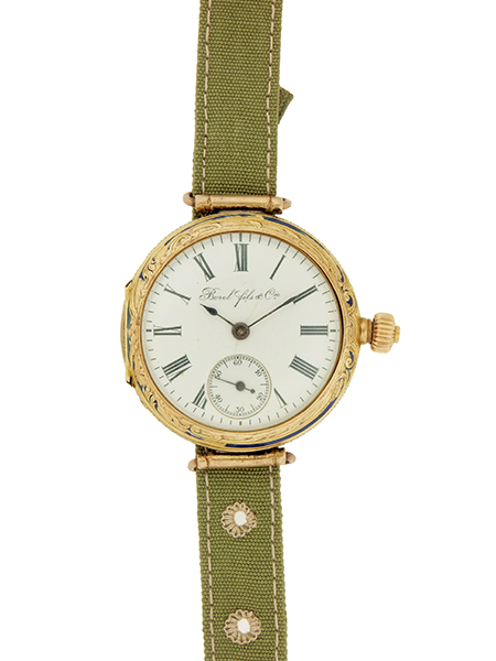 Borel Fils & Cie Vintage 14k Yellow Gold & Enamel Pendant to Wristwatch Conversion, c.1880