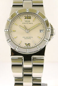 Enigma SS & Diamond Lady's Bracelet Watch Designed by 'Gianni Bulgari', Ref. C25