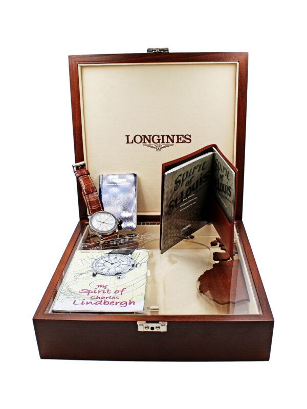 Longines "Spirit of St. Louis" Ltd. Ed. 28/75 Oversize Stainless Steel Aviator's Navigation Watch, c. 2002. Complete!