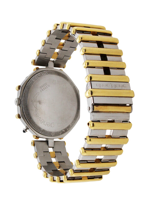 Gerald Genta 2-Tone Yellow Gold & Stainless Steel Day-Date Bracelet Watch w/ 24 Hour Indication & Moonphase, Ref G2959.7