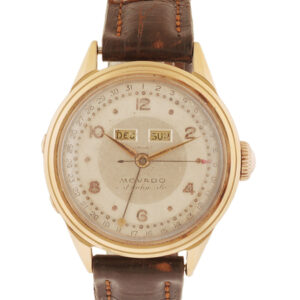 Movado 18k Pink Gold Waterproof Calendarmatic Wrist Watch