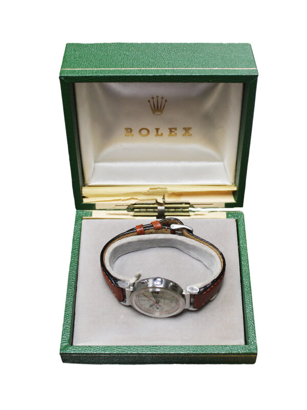 Rolex “Antimagnetique” Stainless Steel Chronograph Wristwatch w/ Box c. 1940s, Ref. 2918