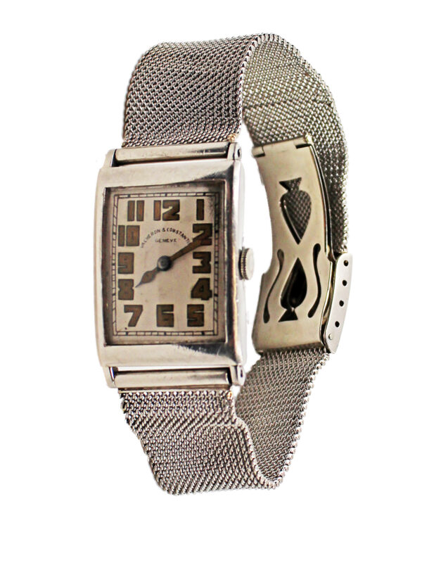 Vacheron & Constantin Platinum Rectangular Vintage Bracelet Watch c. 1930's