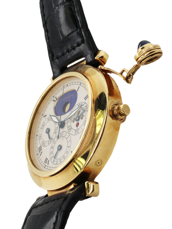 Cartier "Pasha" 18k Yellow Gold Moonphase Perpetual Calendar Wristwatch c. 1986, Ref 30003