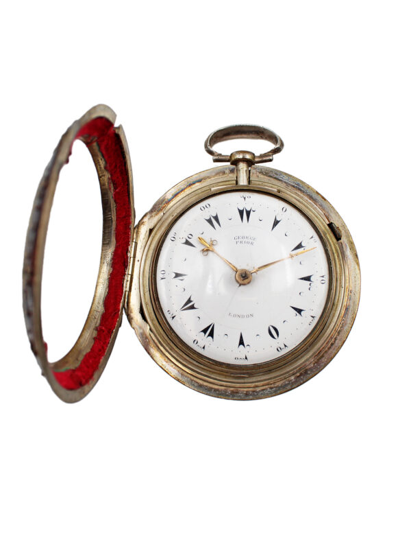 William Gordon, Dublin c.1810 Open Face Gilt Metal, Regulator Dial Pair Case set of Pocket Watches