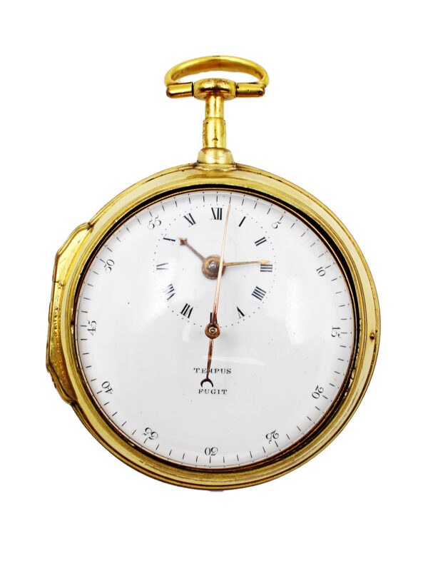 William Gordon, Dublin c.1810 Open Face Gilt Metal, Regulator Dial Pair Case set of Pocket Watches