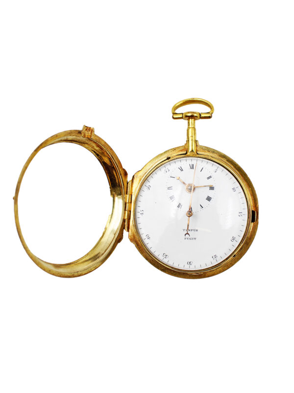 William Gordon, Dublin c.1810 Open Face Gilt Metal, Regulator Dial Pair Case set of Pocket Watches