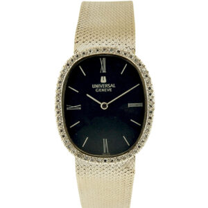 Universal Genève 18K White Gold and Diamond Bracelet Watch