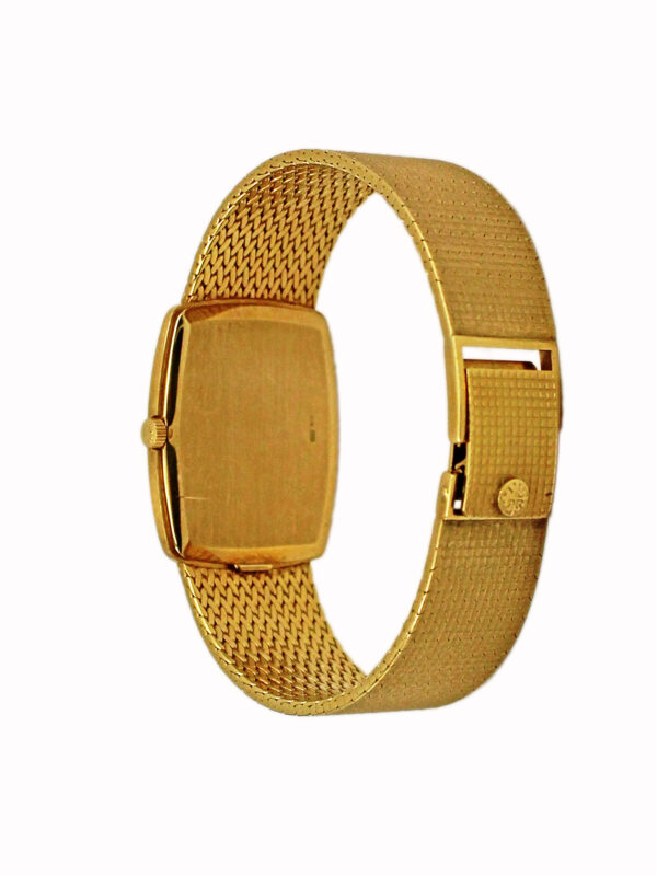 Patek Philippe ‘Galbe’ 18k Yellow Gold Extra-flat Rectangular Bracelet Watch Ref. 3667/4, c. 1970’s