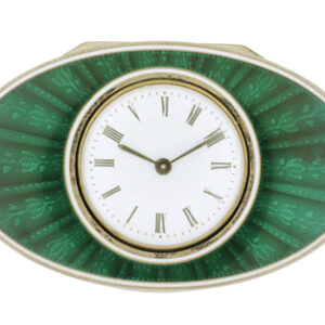 French Gold, Silver, and Enamel Fine and Unusual Snuff Box with Integrated Clock, c.1890