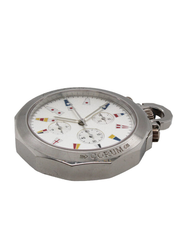 CORUM – PLATINUM ADMIRAL’S CUP POCKET WATCH WITH CHRONOGRAPH, Possibly A "Piece Unique