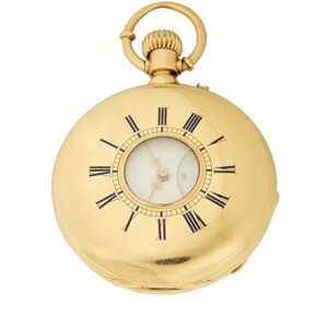 Swiss Demi-Hunter 18k Yellow Gold Pocket Watch