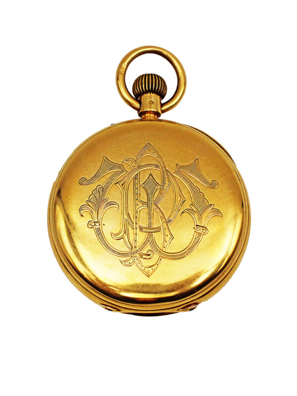 Smith & Son English 18k Yellow Gold Open Face Pocket Watch c. 1890, w/ Class A Cert From Kew Observatory