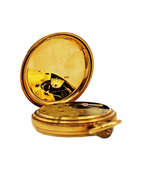 Smith & Son English 18k Yellow Gold Open Face Pocket Watch c. 1890, w/ Class A Cert From Kew Observatory