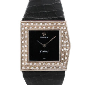 Rolex Ref. 4017/4 Cellini Assymetrical 18k WG & Diamond Wristwatch