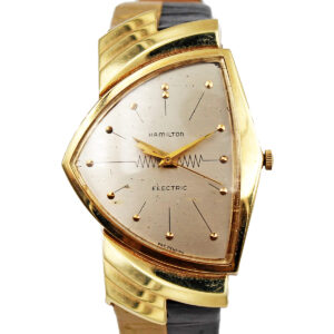 Hamilton Ventura , Electric 14k Yellow Gold Wrist Watch c. 1962