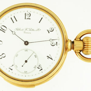 Minute Repeating Albert H. Potter & Co. 18k YG Rare "Cut Hunter" Pocket Watch, Movement No. 322, Case No. 6870, c. 1880