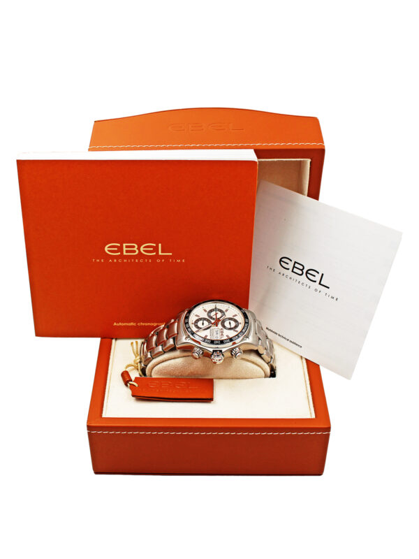 Ebel 1911 Discovery, Stainless Steel Chronograph Auto-Date Wristwatch with box, hang tag and brochure