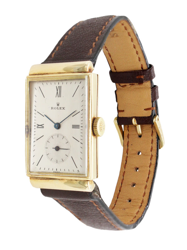 Rolex 18k Yellow Gold Rectangular Vintage Wristwatch c. 1930s, Ref 2944