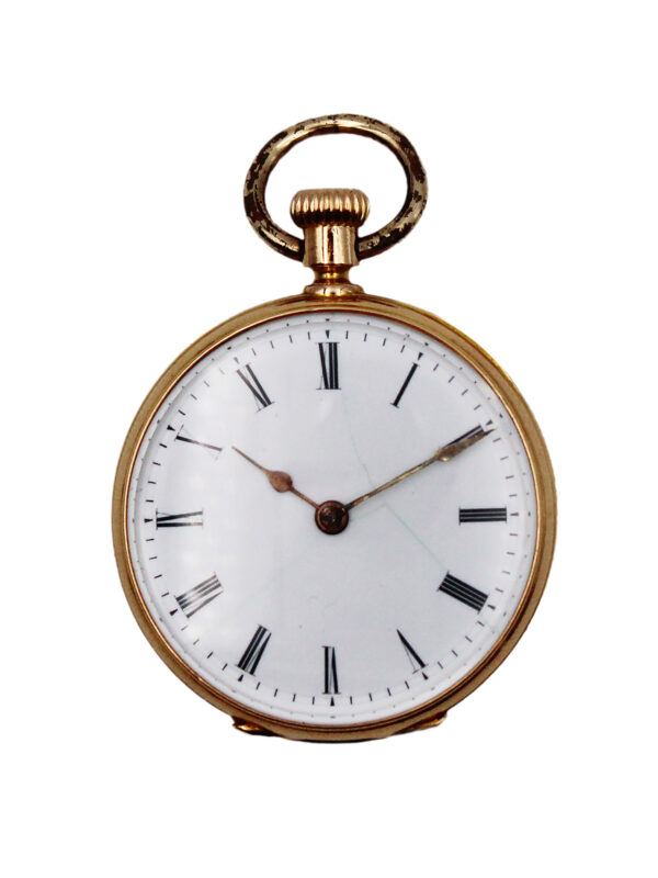 Patek Philippe 18k Yellow Gold, Enamel & Diamond King Emmanuel II Open Face Pocket Watch w/ Extract c. 1863