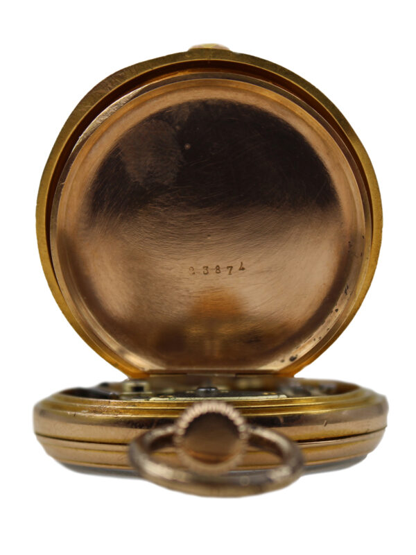 Patek Philippe 18k Yellow Gold, Enamel & Diamond King Emmanuel II Open Face Pocket Watch w/ Extract c. 1863