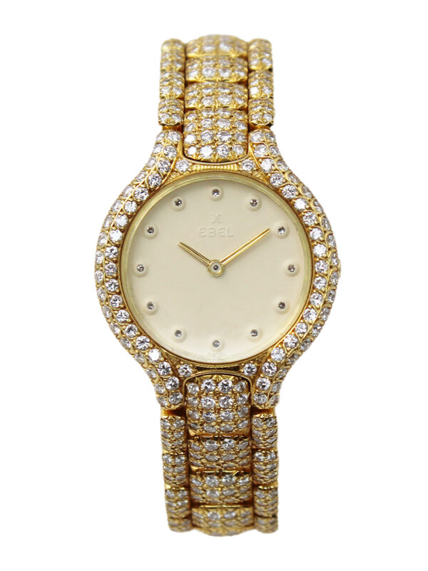Ebel Lady's Yellow Gold and Diamond-Set Bracelet Watch. Circa 1990