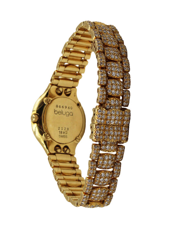 Ebel Lady's Yellow Gold and Diamond-Set Bracelet Watch. Circa 1990
